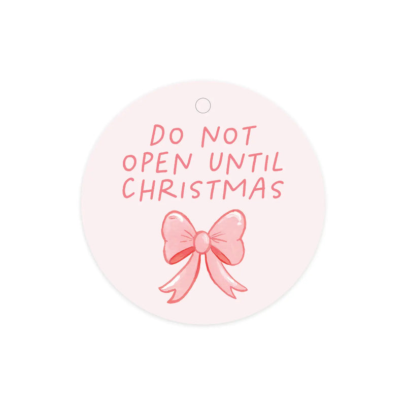 Do Not Open - Pinkmas Christmas Gift Tag Set, Gift Wrap