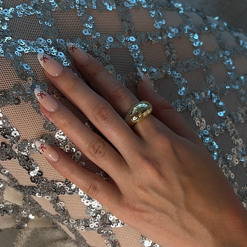 Scarlet Twist Press On Nails