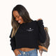 PB Crop Crewneck - Black