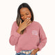 “I Can’t My Nails Are Wet”  Crop Crewneck - Mauve
