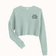 “I Can’t My Nails Are Wet”  Crop Crewneck - Dusty Blue