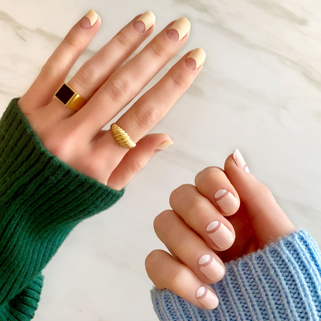 Slay The Half Moon Manicure Trend With This $4 Nail Art Hack